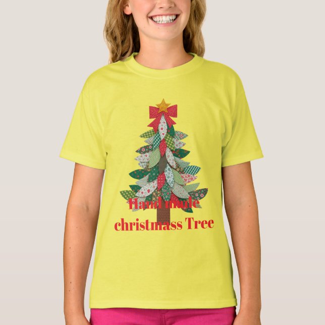Camiseta "Handmade Christmas Tree — Designed (Frente)