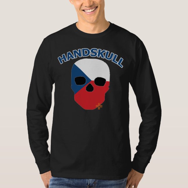 Camiseta HANDSKULL Checoslováquia - Capa longa básica (Frente)