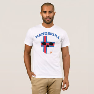 Camiseta HANDSKULL Faroe Island - luva curta branca básica