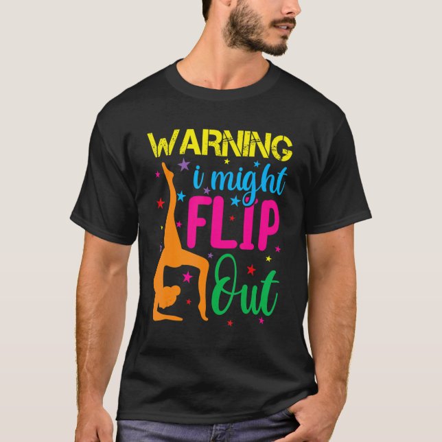Camiseta Handstand  For Girls Women Gymnastics I Might Flip (Frente)