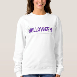 Camiseta Handwritten Purple Lettering Spiderweb Halloween