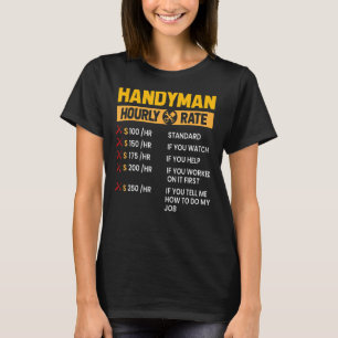 Camiseta Handyman Reparman Helper Carpenter Trabalhador Hor