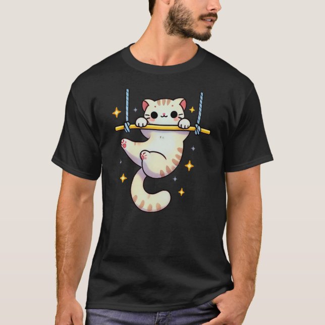 Camiseta Hang In There Aerial Kitty Aerialist Cat Trapeze (Frente)
