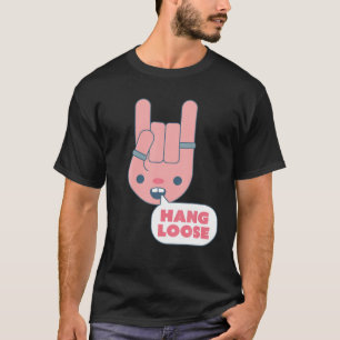 Camiseta Hang Loose Shaka Hand Kawaii Surfer Hawaii Aloha S