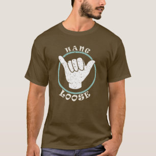 Camiseta Hang Loose Shaka Tee: Estilo de Surf Minimalista