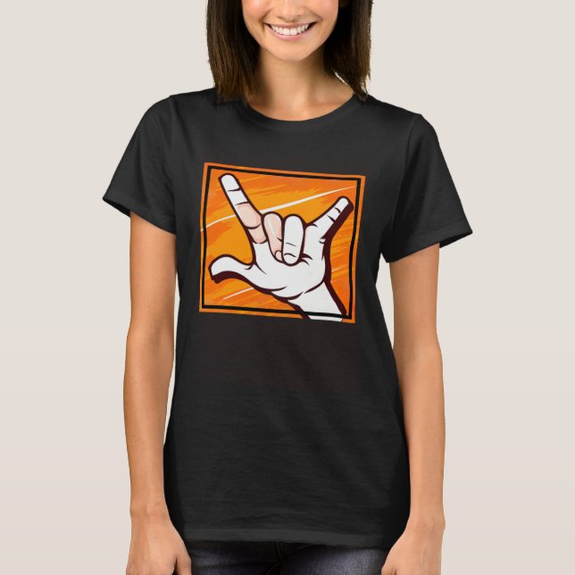 Camiseta Hang Loose Surfer Hand Symbol (Frente)