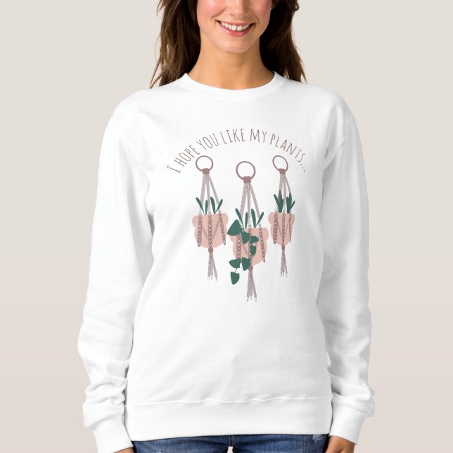Camiseta Hang Planter Macrame "Espero que goste das minhas  (Frente)