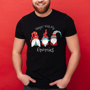 Camiseta Hangin com os meus Gnomies Engraçado Feriado Moder