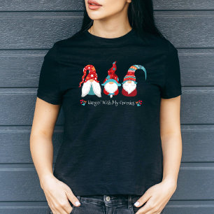 Camiseta Hangin com os meus Gnomies Feriado Moderno e Feria