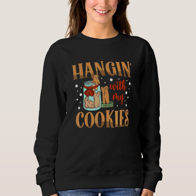 Camiseta Hangin With My Cookies Gingerbread Christmas Teach (Frente)