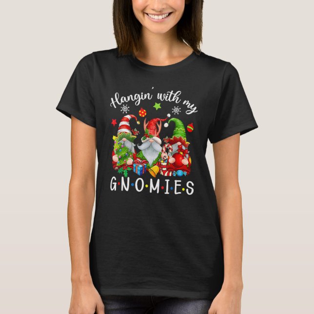 Camiseta Hangin' With My Gnomies  Gnomes Merry Christmas 10 (Frente)