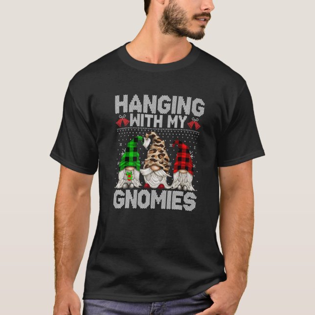 Camiseta Hanging With My Gnomies  Gnome Ugly Christmas Swea (Frente)