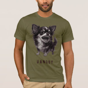Camiseta Hangry Chihuahua - Engraçada E Agressiva Assustado