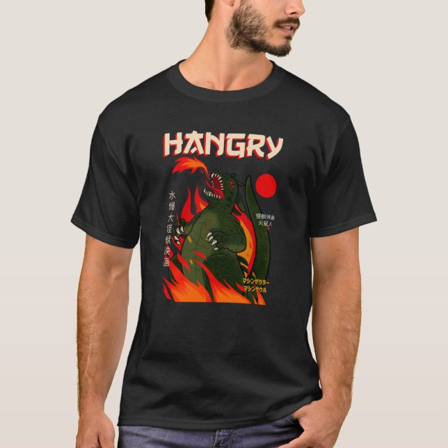 Camiseta Hangry Moster Japonês Hunger (Frente)