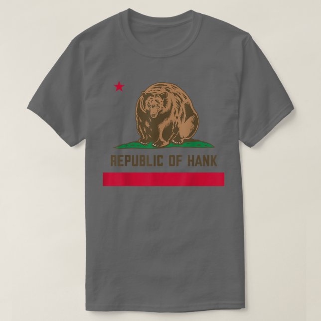 Camiseta Hank, A República Do Urso De Tanque (Frente do Design)