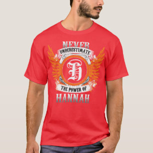 Camiseta Hannah Name Shirt Nunca Subestima O Poder De