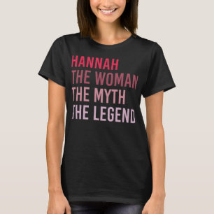 Camiseta HANNAH O Mito Mulher Legenda Nome Personalizado Bi