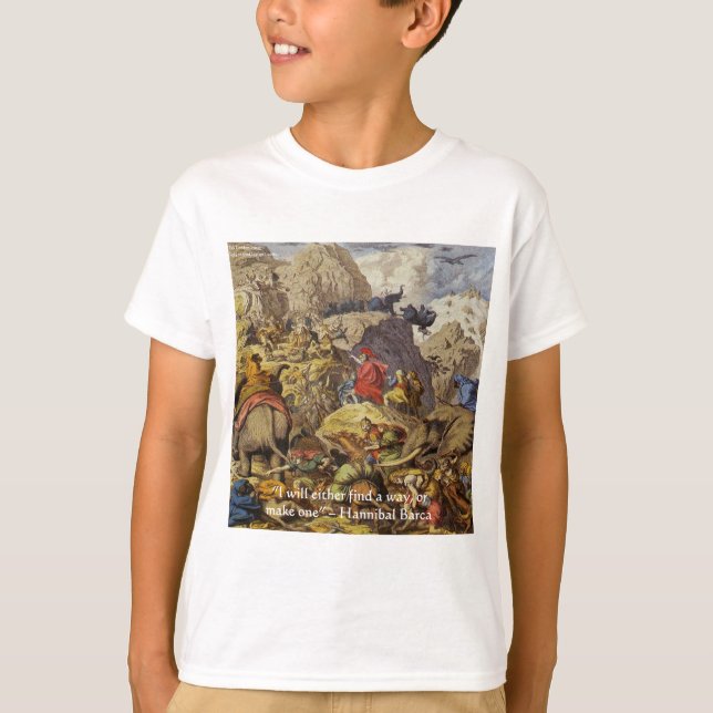 Camiseta Hannibal Barca & Exército & Presentes & Cartões (Frente)