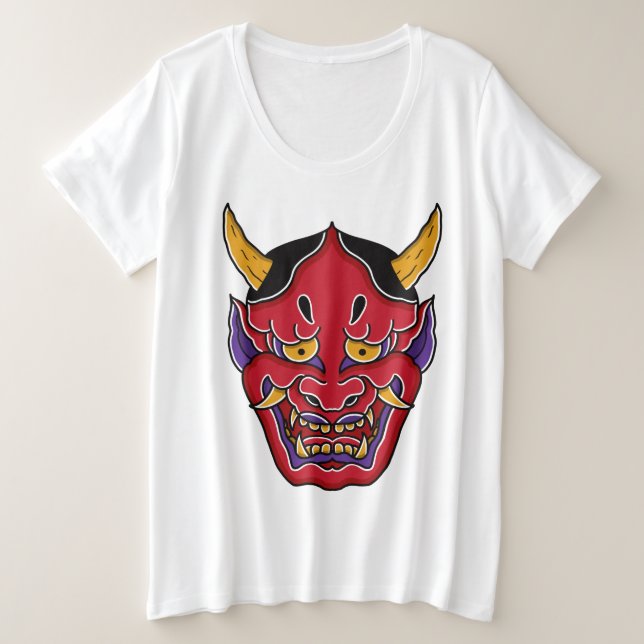 Camiseta Hannya (般 若 の 面) (Frente do Design)
