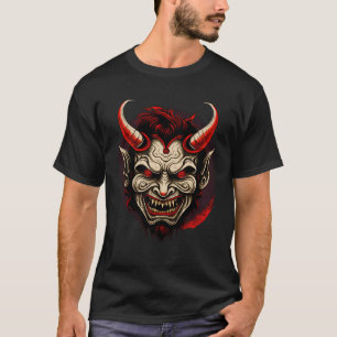 Camiseta Hannya Horror Criaturas Mitológicas Oni Japonês De