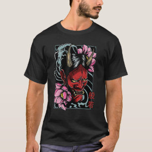 Camiseta Hannya Mask Traditional Oriental Tattoo Demon Góti