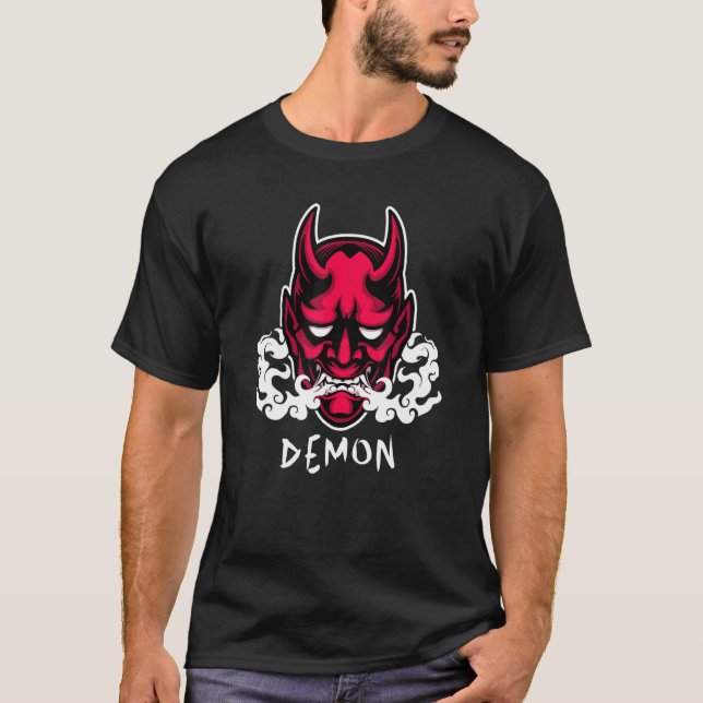 Camiseta Hannya Oni Demon Japão Aestética Edgy Streetwear (Frente)