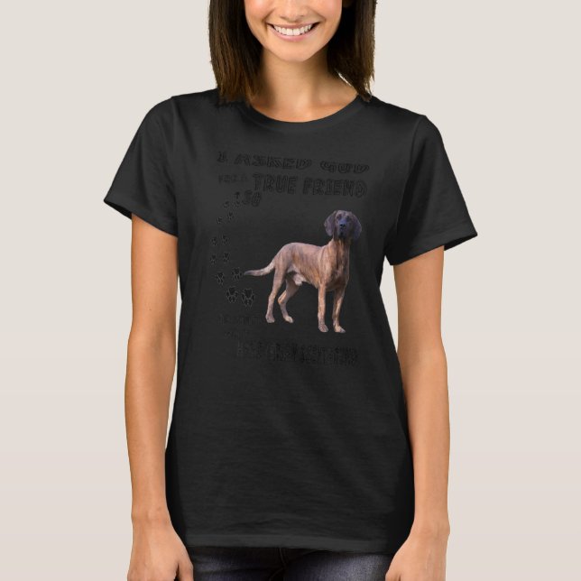 Camiseta Hanoverian Hound Cote Mãe Pai, Hanover Scen (Frente)
