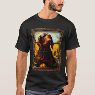 Camiseta Hanoverian Scenthound Painting Sunflower Flower Mo