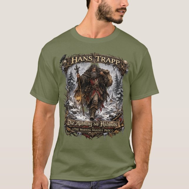 Camiseta Hans Trapp Folklore  – The Warning Against Pride (Frente)