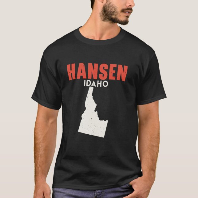 Camiseta Hansen Idaho EUA State America Viagem Idahoan (Frente)