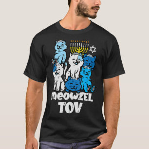 Camiseta Hanukkah Cats Meowzel Tov Chanukah Mulheres Judias