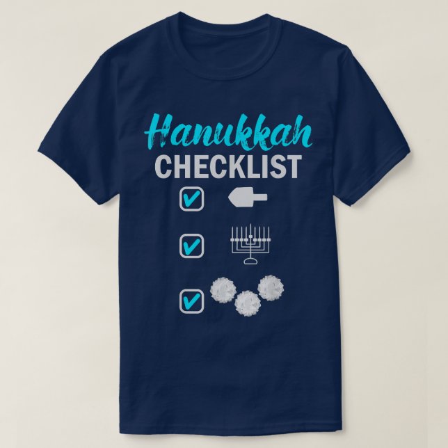 Camiseta Hanukkah Checklist  (Frente do Design)