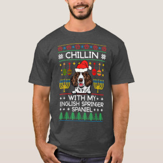 Camiseta Hanukkah Chillin Com Meu Espanhol Inglês Springer