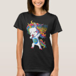 Camiseta Hanukkah Dabbing Judaico Unicorn Chanukah<br><div class="desc">Hanukkah Dabbing Unicorn judaico Chanukah</div>