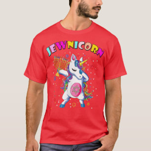 Camiseta Hanukkah Dabbing Judaico Unicorn Chanukah
