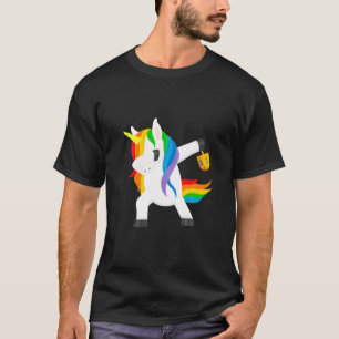 Camiseta Hanukkah Dabbing Unicorn Funny Chanukah Jewish Dre