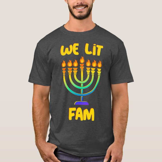 Camiseta Hanukkah Dava Presente Para Estar Parado Os Estúpi (Frente)