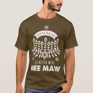 Camiseta Hanukkah é melhor com a minha família de animais