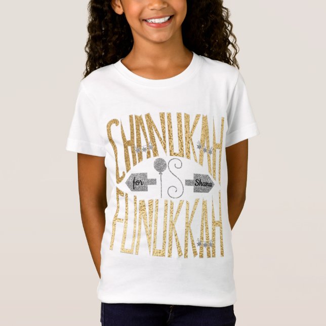 Camiseta Hanukkah Fine Jersey Shirt Kids Funukkah Hanukkah (Frente)