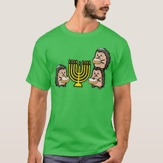 Camiseta Hanukkah Hedgehogs Chanukah Jewish Men Women Boys 