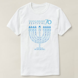 Camiseta Hanukkah ilumina o aniversário 70 do festival