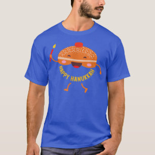 Camiseta Hanukkah Jeway Holiday Sufganiyah dizendo Happy ha