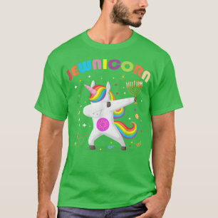 Camiseta Hanukkah Jewnicorn Unicorn Dabbing Chanukah judeu