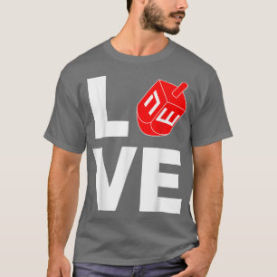 Camiseta Hanukkah Love Vintage Dreidel Jewish Holiday