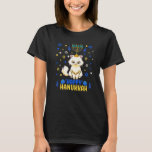 Camiseta Hanukkah Menorah Cat Meowzel Funny Chanukah Judeu<br><div class="desc">Hanukkah Menorah Cat Meowzel Funny Chanukah    Camisa Judia</div>