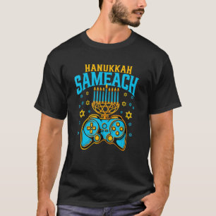 Camiseta Hanukkah Menorah Gamer Videos games Chanukah Jewis
