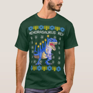 Camiseta Hanukkah Menorasaurus Re Menorah Ugly Hanukkah