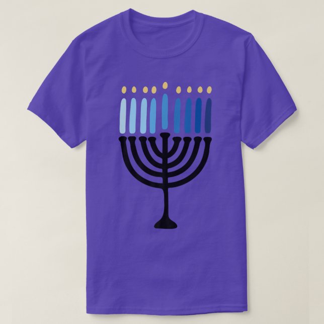 Camiseta Hanukkah Minimalistic Menorah Hanukkah  (Frente do Design)