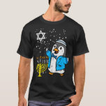 Camiseta Hanukkah Penguin Menorah Chanukah Menina Judia<br><div class="desc">Hanukkah Penguin Menorah Chanukah Meninas Judias</div>