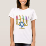 Camiseta Hanukkah Rainbow Candles Dourados Menorah<br><div class="desc">Você está vendo The Lee Hiller Designs Collection of Home and Office Decor,  Roupa,  Gifts and Coleções. As Designs incluem Lee Hiller Photoographic e Mixed Media Digital Art Collection. Você pode ver sua fotografia da Nature em http://HikeOurPlanet.com/ e seguir seu blog de caminhada no Hot Primavera National Park.</div>